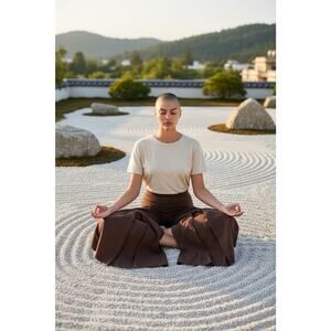 Vintage Y2K Bebe Women's 6 Brown Dressy Cropped Flare Pants Boho Hippie USA